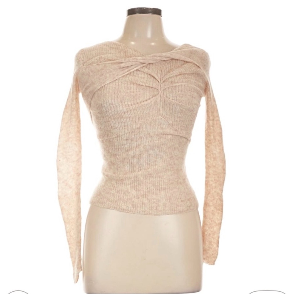 Le Rouge Tan and Ivory Sweater. Sz M